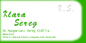 klara sereg business card